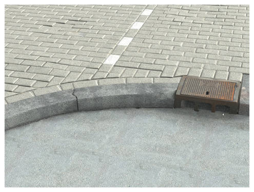 Amsterdam, Central Station (Kerb with Drain)